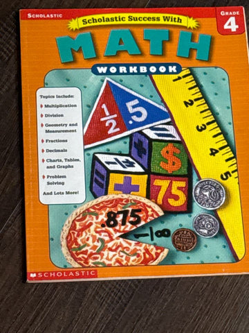 Scholastic Grade 4 Math workbook Educational