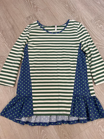 Matilda Jane Green and blue shirt 16