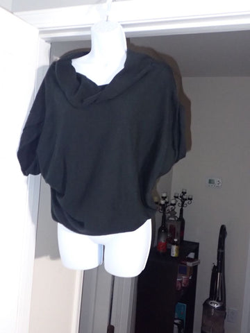 New York and Co Black batwing short sleeve cowl sweater top Women's - S