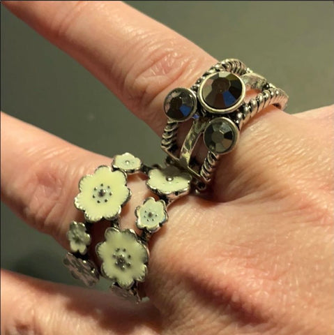 Paparazzi Two 2 stretch band rings never worn Jewelry
