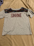 Place T-shirt- Pink, blue, green sequins, great condition 7