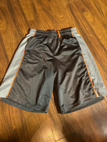 Champion Grey gym shorts, knee length, has pockets 12