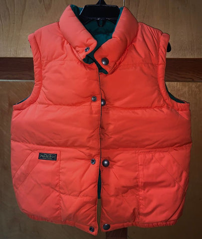 Polo Like new orange and hunter green reversible puffer vest 5T/5