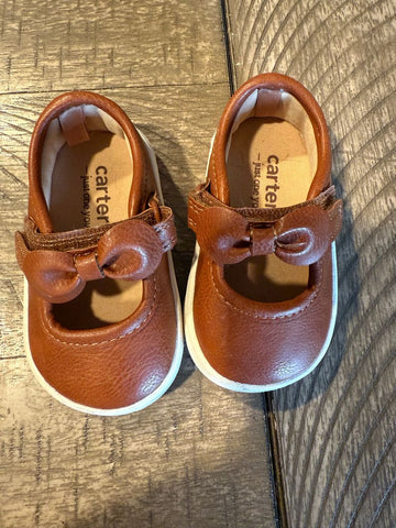 Carters Brown leather shoes 3 (Infant Shoe)