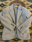 Hope and Henry Blue and white pin stripe dress coat 6T/6X