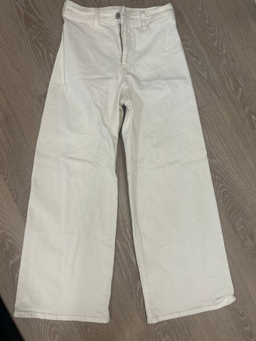 Universal threads White sailor wide leg jeans Women's 4