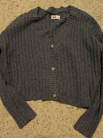 Sonoma Gray sweater crop 12