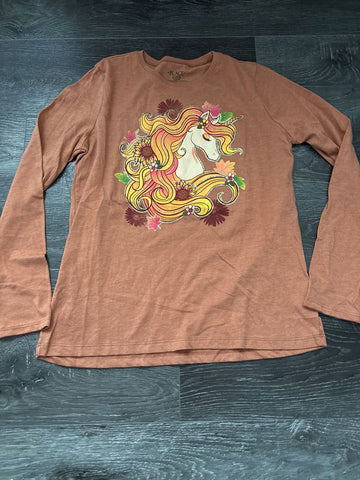 The Childrens place Orange unicorn long sleeve 16