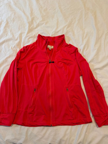 Tangerine Dark coral athletic jacket Women's XL 16