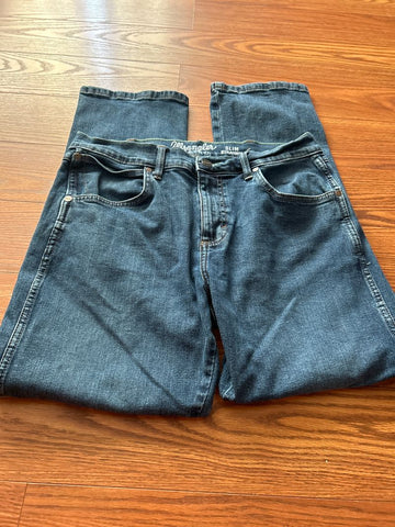 Wrangler retro Pair 2 leather patched slim straight 33x30 30-32