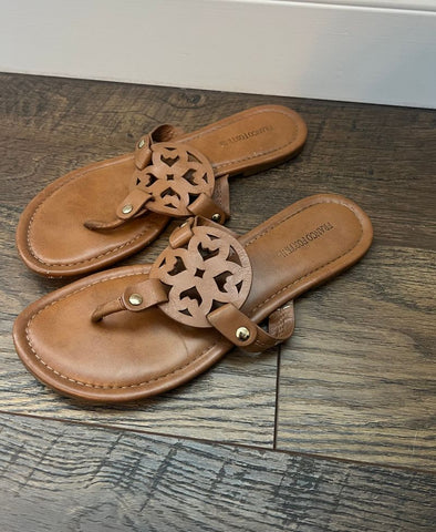 Franco Fortini tan sandals 9 (Adult)