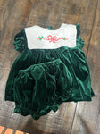 Seux Smocked Velvet Diaper Cover Set 24 Months
