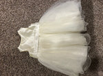 Davids Bridal Ivory pearl tulle flower girl dress 2T