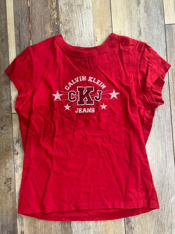 Girls' Calvin Klein T-shirt Red t-shirt - SIZE 10/12 10