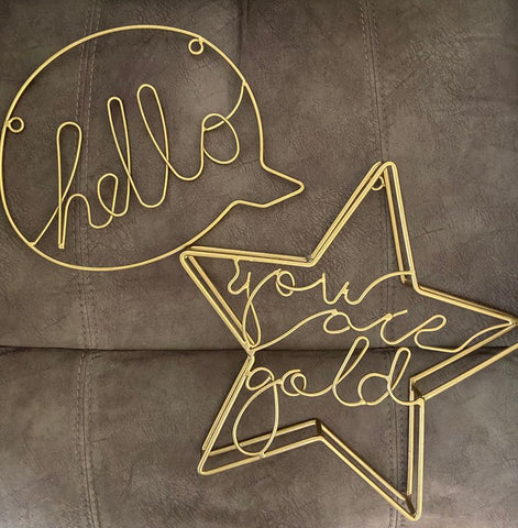 Gold wall decor 2 pieces Decor