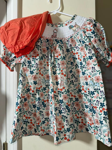 Marie Nicole NEW Smocked Dog Bloomer Outfit 5T/5