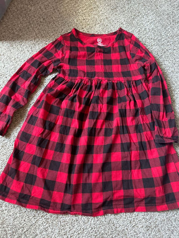 Wonder Nation Buffalo plaid cotton dress 5T/5