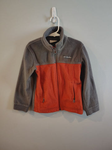 Columbia Gray Dark Orange size 4/5 Columbia zippered jacket EUC 4T/4