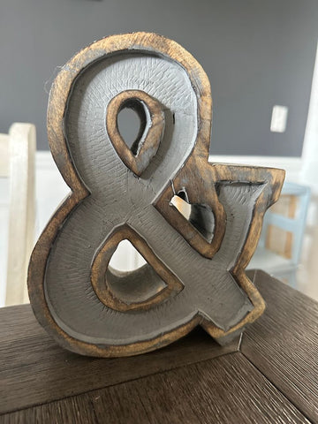 Hobby Lobby & sign. Heavy. Can be hung or stand independently Decor