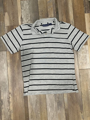 Polo shirt, gray and black good condition, Size 14-16 14