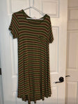 LulaRoe Green stripe dress Women's - S