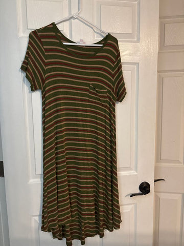 LulaRoe Green stripe dress Women's - S