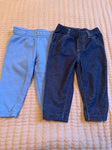 Mix Blue jogging pants and jegging 12 Months
