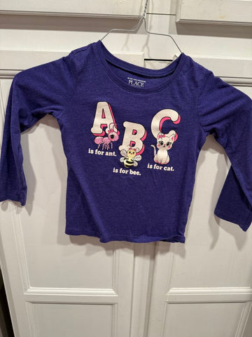 Childrens Place Purple ABC 5T/5