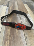 Spiderman belt - black belt 28-30 Waist size, Fair condition, belt buckle w spiderman Belt