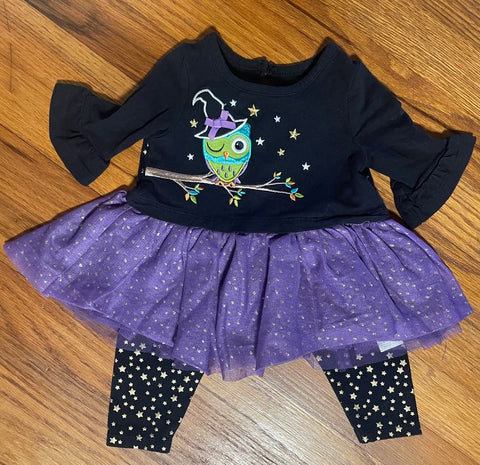 Baby Starters Halloween Owl Pant Set 9M 6-12 Months