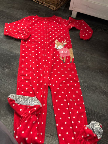 Carters Red footed pjs 7