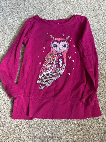 Carters Owl pink long sleeve 6T/6X
