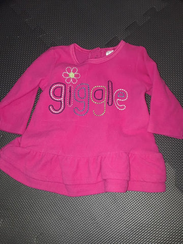 Gerber Fleece Pink Giggle Tunic 3-6 Months