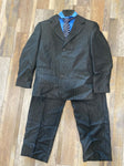 4 pc Vanheusen - size 16 Gray jacket, pants, blue shirt & blue stripe tie 16