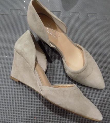 Franco Sarto Heels Khaki Suede/Leather 5 (Adult)