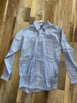 George blue and white stripe dress shirt 16