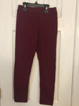 Old Navy Sz 10/12 maroon sparkle fleece legging 10