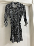 Forever 21 Black and white button front dress tie at waist Women's - S