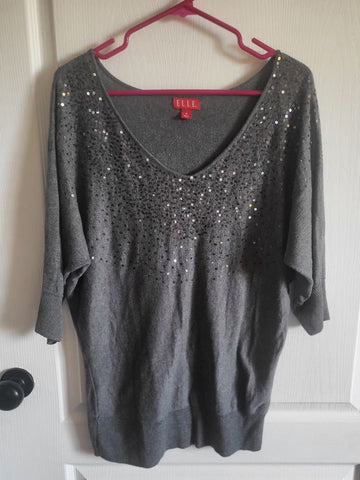 Elle gray 3/4 sweater Women's - M