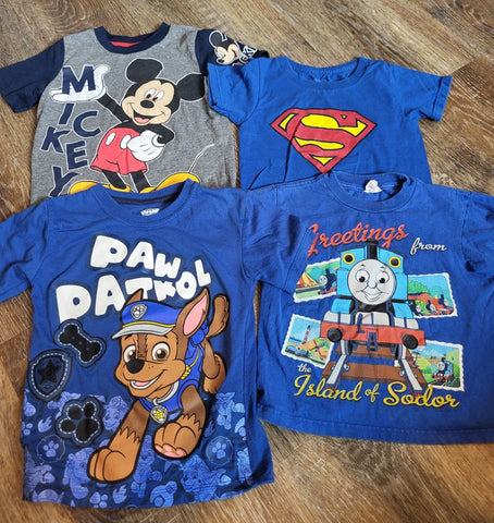 multiple 4 character shirts 4T/4