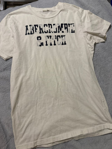 Abercrombie White logo name shirt Men's - S