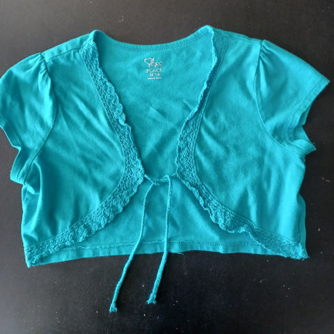 Place 7-8 Turquoise Blue Shrug 7
