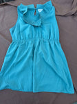 Motherhood Dark teal short sleeve dress shirt ruffle color Women's Med 8-10