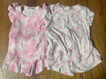 Unknown Pink Flower and Tie Dye Pajamas 18 Months