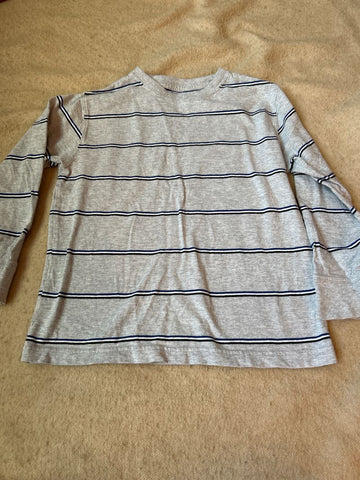 Faded Glory Grey and navy stripe long sleeved tshirt 5T/5