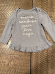 Cat&Jack Grey Momma shirt 18 Months