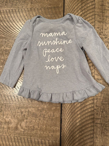 Cat&Jack Grey Momma shirt 18 Months