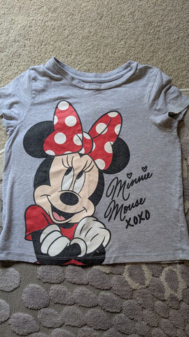Disney Minnie Mouse Grey Minnie mouse shirt M 7-8 fits shorter torso-wise 7