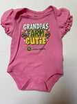 John Deere 9-12 mo Pink grandpas farm cutie onesie 6-12 Months