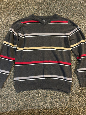Place Grey striped sweaters good condition 10